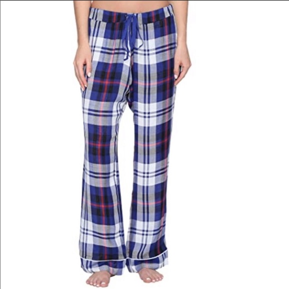 NWT Revolve Plush Apparel Blue Red Plaid Matching Pajama Set holiday ready - Picture 3 of 9
